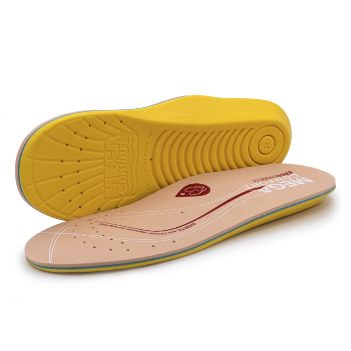 MEGA Comfort ERGO Diabetic EVA Form Top Layer Insoles Size: Medium (Me ...
