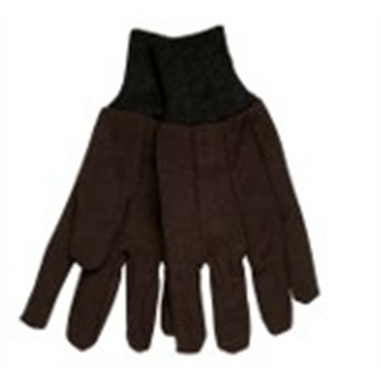 AbsorbentBreathable brown jerseyClute patternComfortable knit wristCotton polyester blendStraight thumb