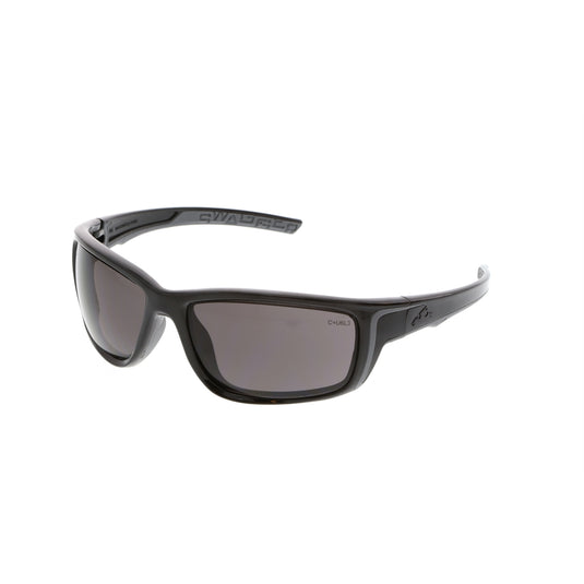 MCR Safety Black Safety Glasses Gray Max6 Anti-Fog Lenses Bla