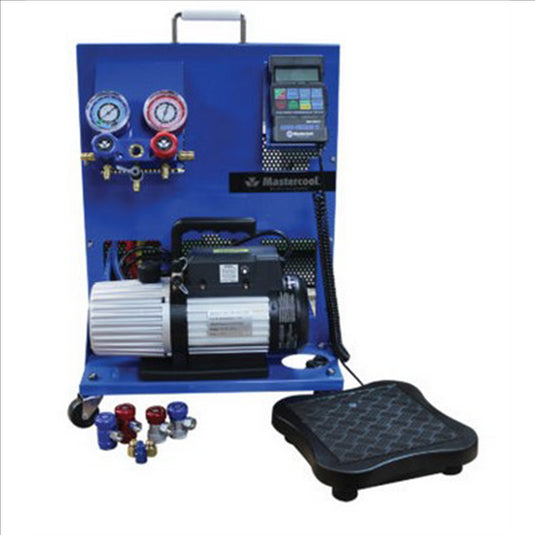 Mastercool DUAL R134a/R1234yf SINGLE STAGE PORTABLE ELECTRONIC CHARGING STATION