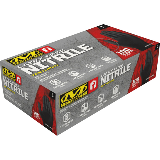 HD Black Nitrile Gloves 5mil; Medium (100 pack)