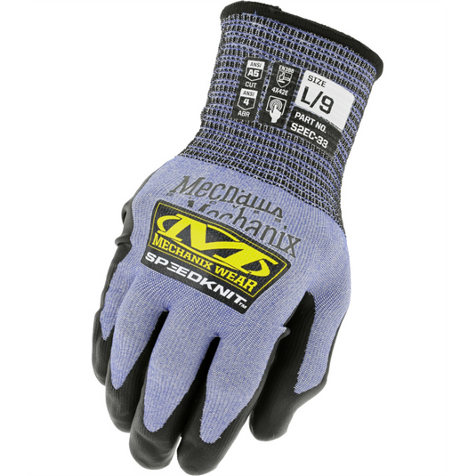 Mechanix Wear Speedknit Dipped Poly Cut Level A5 Gloves; Lg