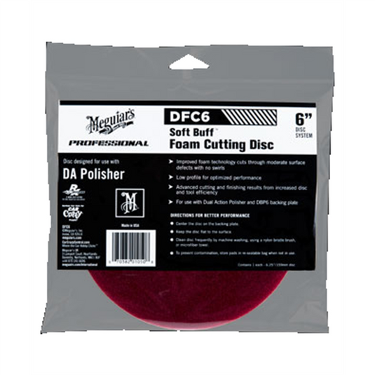 Meguiar's Automotive 6"" Soft Buff DA Foam Cutting Disc