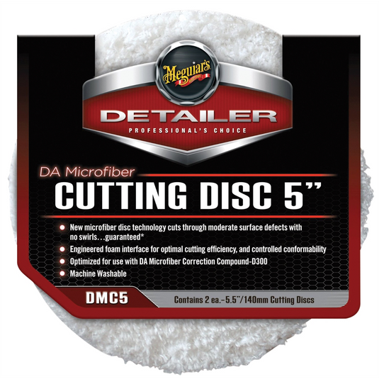 Meguiar's Automotive 5"" DA Microfiber Cutting Disc; (Pack