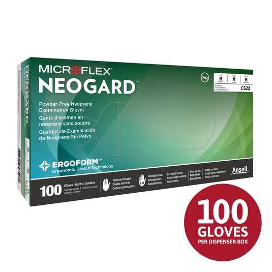 Microflex NEOGARD C52 Glove Green Size X-Large Box 100 units