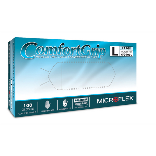 Microflex COMFORTGRIP LATEX EXAM GLOVES S 100PK