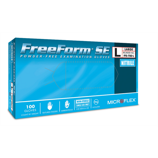 Microflex FREEFORM SE NITRILE GLOVES L 100PK