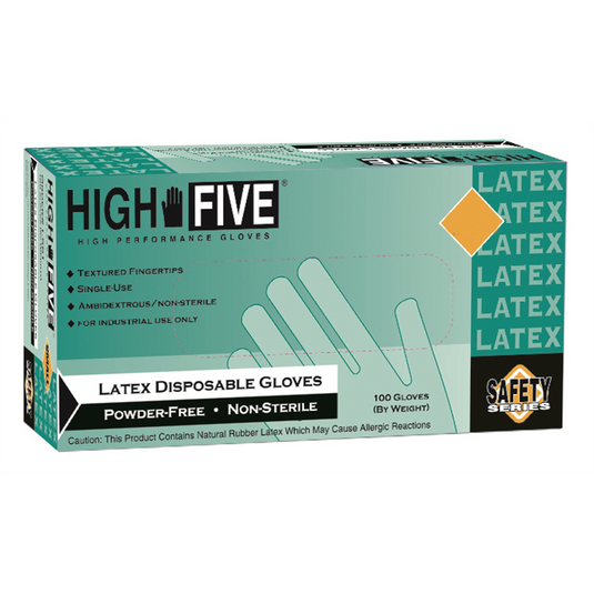 Microflex HIGH FIVE PF INDUST GRADE LATEX GLOVES MEDIUM