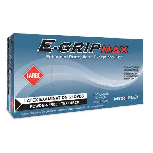 Microflex E-GRIPMAX PF LATEX EXAM GLOVES BOX/100 MEDIUM
