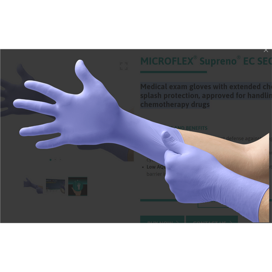 Microflex Supreno Extended Cuff Powder Free Nitrile Glove