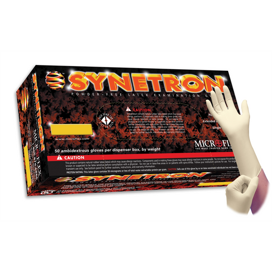 Microflex SYNETRON LATEX EXAM GLOVES L 12PK