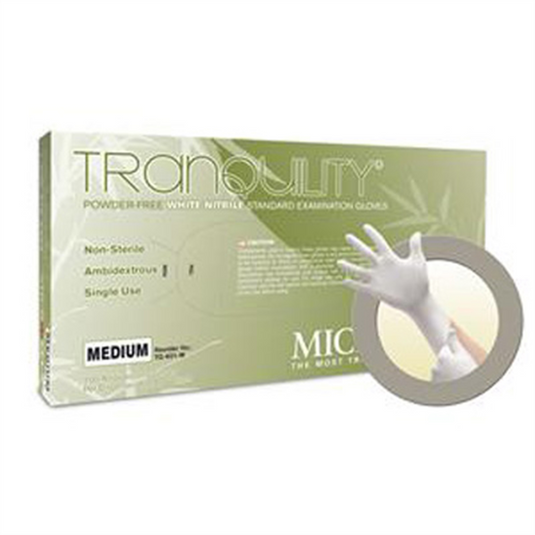 Microflex SOFT WHITE NITRILE EXAM GLOVES S 100PK
