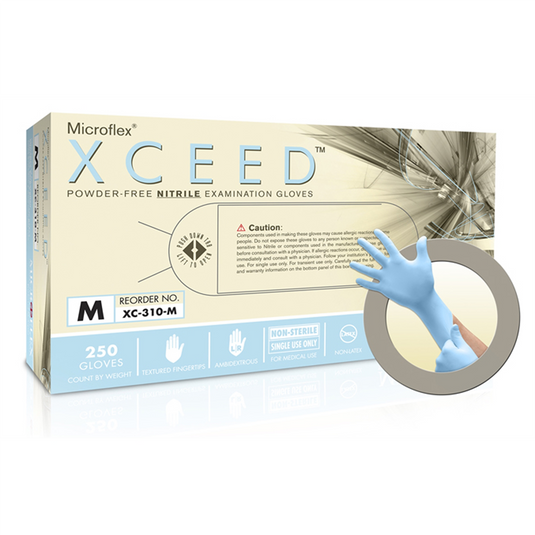 Microflex XCEED PF NITRILE EXAM GLOVES SMALL 250PK
