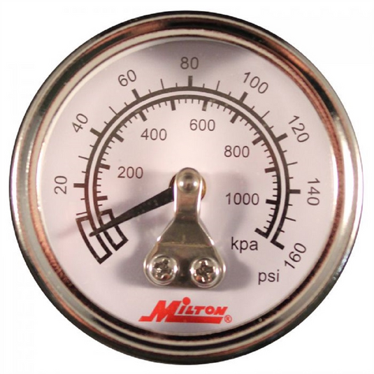 Milton Industries Mini Gage 1/8"" NPT; 0-160 PSI