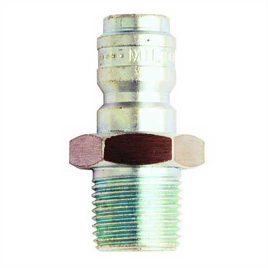 Milton Industries 3/8"" Male Straight Thru Plug