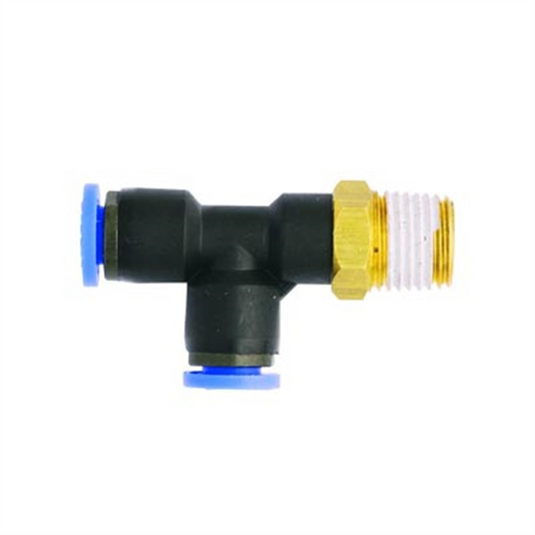 Milton Industries SWVL RUN ""T""  Tube 3/8 OD; 1/4"" MNPT