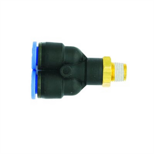 Milton Industries SWVL ""Y"" Conn. Tube 3/8"" OD; 3/8"" MNPT