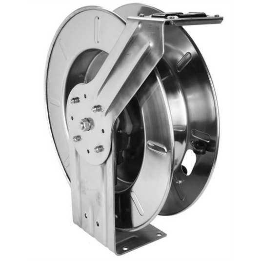 Stainless Steel Hose Reel w/ 1/2"" Fittings (No hose)