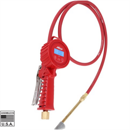Milton Precision Digital Tire Inflator; Air Pressure Gauge; Grip-Head Air Chuck; 20-inch Hose; 1/4-inch NPT; w/ Extreme 0.1 and Accuracy; 10-120 PSI