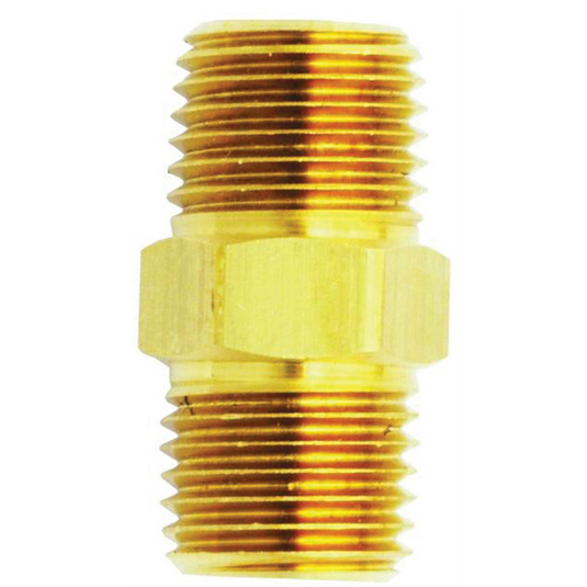 Milton Industries M. Hex Nipple; 1/4"" NPT
