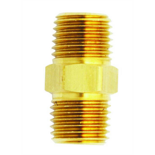 Milton Industries M. Hex Nipple; 1/2"" x 1/2"" NPT