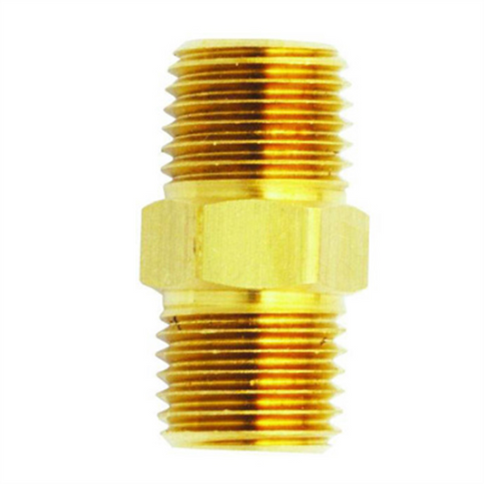 Milton Industries M. Hex Nipple; 3/8"" x 3/8"" NPT