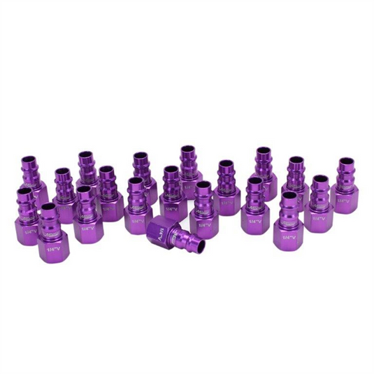 Milton Industries HighFlow Plugs; V-style Purple;1/4"" FNPT