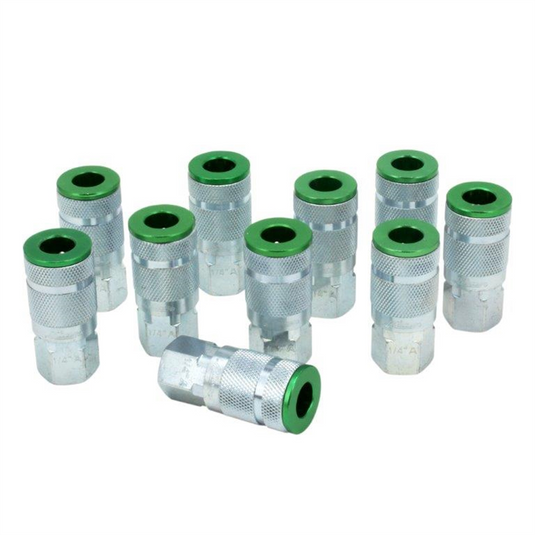 Milton Industries ColorFit Couplrs;A-style Green;1/4"" FNPT