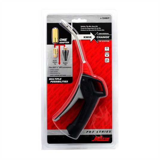 Milton Industries 4"" Blow Gun; Dlx; Tip Kit