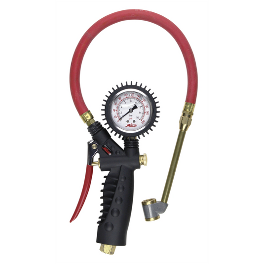 Milton Industries Analog Inflator Gauge with Large Bore Dual Head Chuck