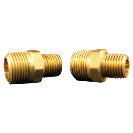Milton Industries M. Hex Nipple; 1/4"" x 3/8""; 2/cd
