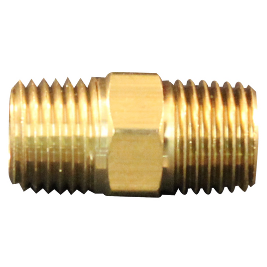 Milton Industries M. Hex Nipple; 1/4"" NPT; 2/cd