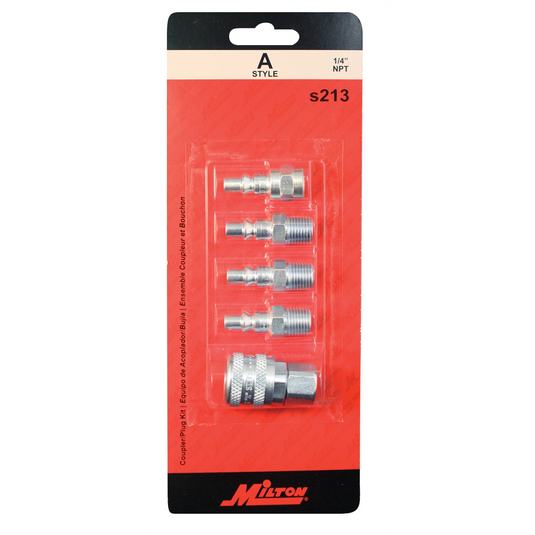 Milton Industries 5 Piece A-Style Coupler Kit