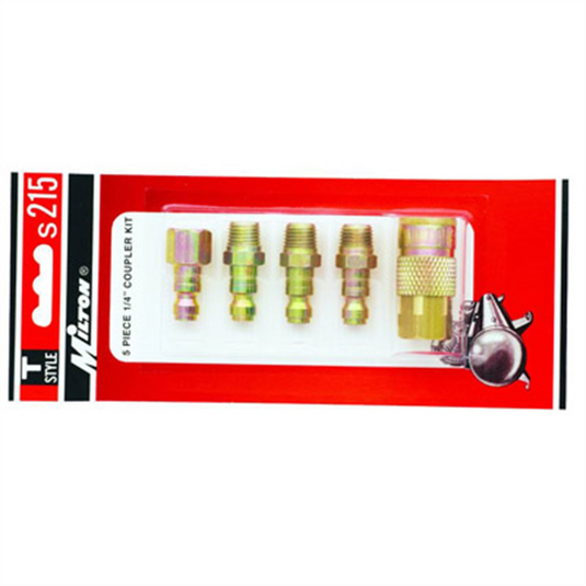 Milton Industries 5 Piece T-Style Coupler Kit
