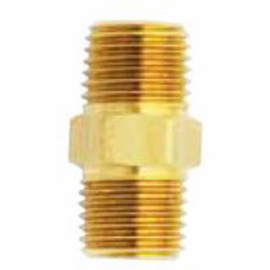 Milton Industries M. Hex Nipple; 3/8"" x 3/8"" NPT; 2/cd