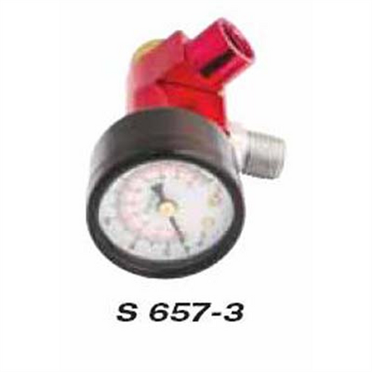 Milton Industries 1/4"" Air Hose; Swv. Con. w/Flo Ctrl; gage