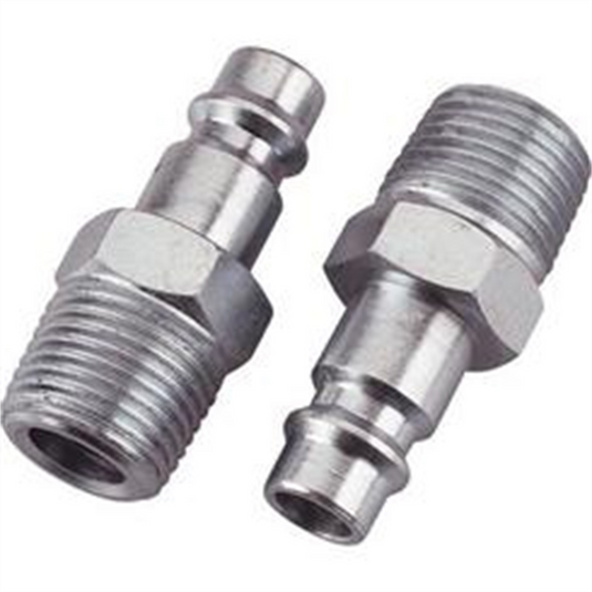 Milton Industries HI-Flo V-Style 1/4"" MNPT Steel Plug 2/cd