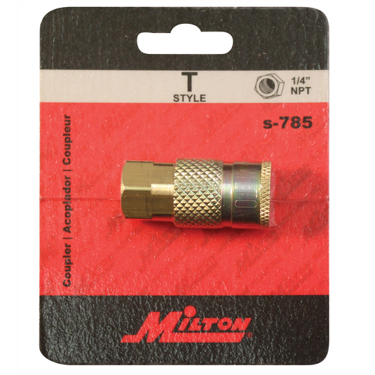 Milton Industries 1/4"" Fem. Body T-Style