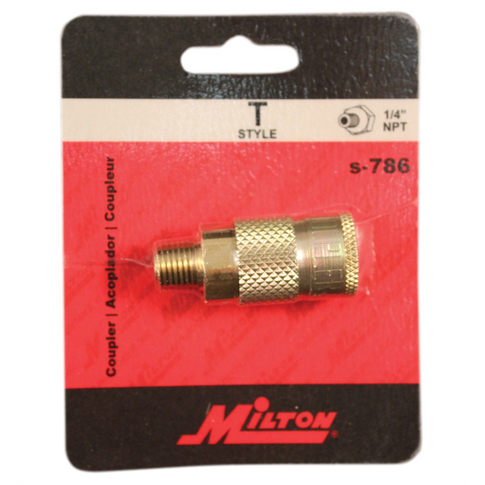 Milton Industries 1/4"" Male Body T-Style
