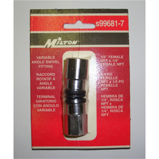 Milton Industries Variable Angle Swivel 1/4"" FNPT x 1/4"" FNPT