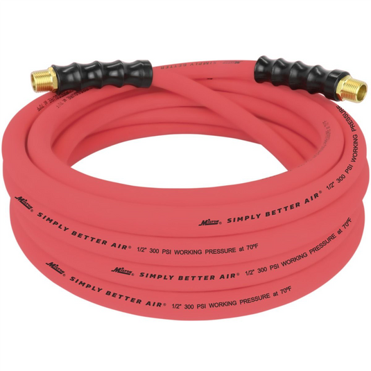 Milton Industries 1/2"" x 25' Ultra Lightweight Rubber Hose (w/ 1/2"" NPT ends)