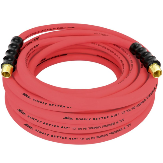 Milton Industries 1/2"" x 50' Ultra Lightweight Rubber Hose (w/ 1/2"" NPT ends)
