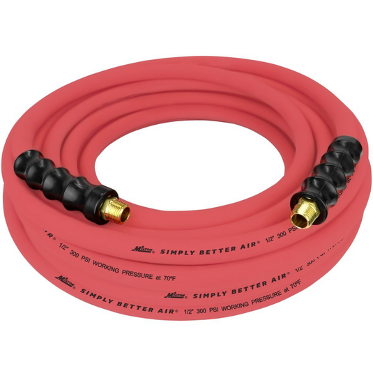 Milton Industries 1/2"" x 50' Ultra Lightweight Rubber Hose (w/ 3/8"" NPT ends)
