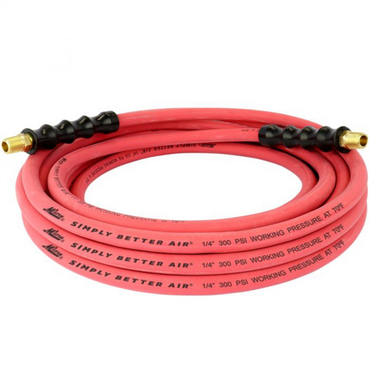 Milton Industries 1/4"" x 25' Ultra Lightweight Rubber Hose (w/ 1/4"" NPT ends)