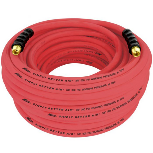 Milton Industries 3/8"" x 100' Ultra Lightweight Rubber Hose (w/ 3/8"" NPT ends)