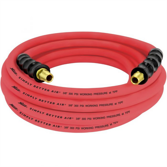 Milton Industries 3/8"" x 25' Ultra Lightweight Rubber Hose (w/ 1/4"" NPT ends)