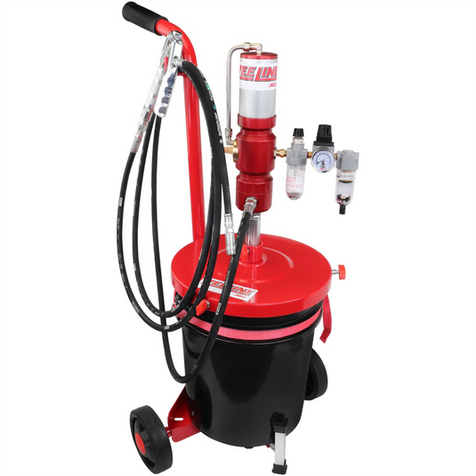 Zeeline by Milton ZE3574PKC - 60:1 Premium Grease Pump for 25-50 Lbs. Pails Package w/Cart