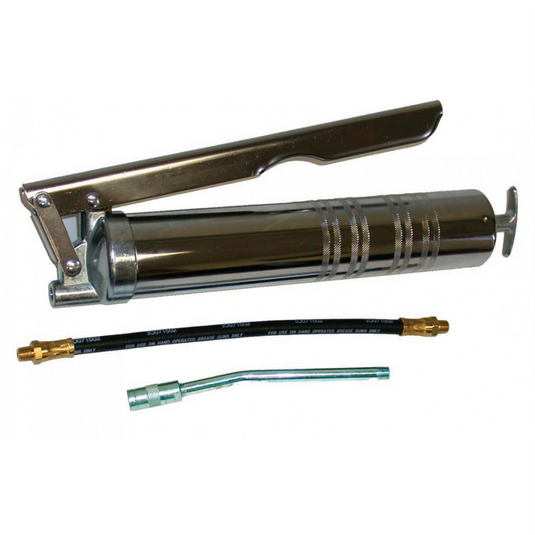 Zeeline by Milton Lever - Grease Gun Rubber Grip Zinc - Plated w/ Hose