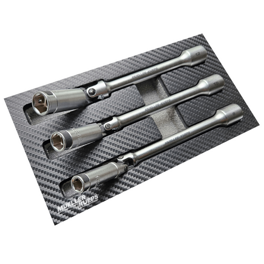 Mueller-Kueps 3/8 Inch Universal Joint Glow Plug Socket Kit