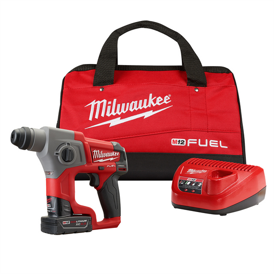 Milwaukee Tool M12 FUEL 5/8&rdquo; SDS Plus Rotary Hammer Kit